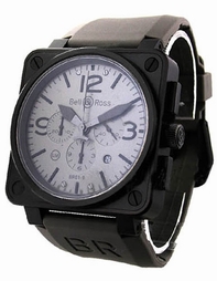 Bell Ross Mens Carbon Coated Stainless Steel Watch BR01-94 Commando