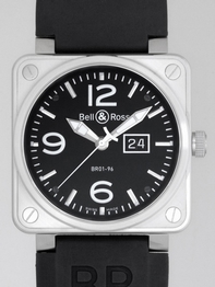 Automatic Bell Ross BR01-96 BIG DATE BLACK DIAL Mens Watches