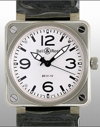 Bell Ross BR01 BR01-92 SS White Dial Watch