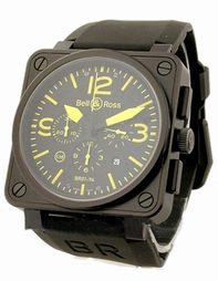 Bell Ross BR01 BR-01-94-BLK-SBLA-YEL Black Dial Watch