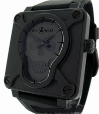 Bell Ross BR 01-92-S A Black Skull Dial Watch