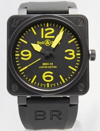 Bell Ross BR01-92 Yellow 46 mm 40 meters (135 Feet) Water Resistant Watch