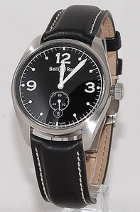 Black Quarter Arabic Dial Bell Ross 123 Black Mens Stainless Steel Watch