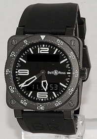 Bell Ross BR03 BR03 Aviation Carbon Finish Stainless Steel Case Case Swiss Watch