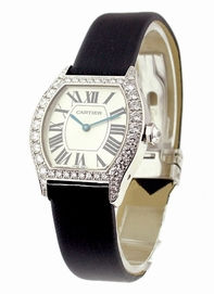 Cartier Tortue WA507231 White Gold Case Swiss Watch