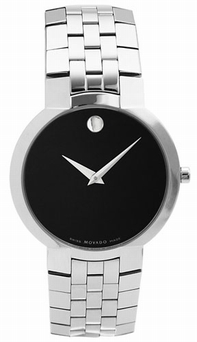 Movado Faceto 0605040 Black Dial Watch