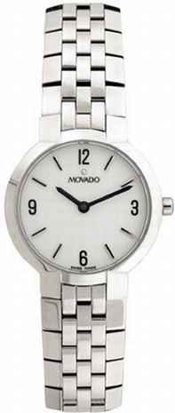 Womens Movado Faceto 0605566 Stainless Steel Watch