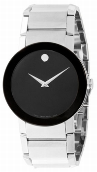 Black Movado 0606092 Mens Stainless Steel Watch