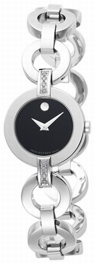 Movado Bela Moda 0606263 Black Dial Watch