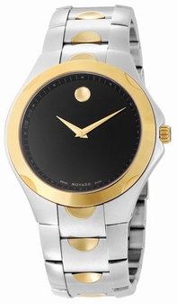 Black Movado 0606381 Mens Stainless Steel Watch