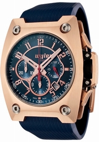 Blue Wyler Geneve 100.2.00.BL1.RBL Mens Rose Gold Watch