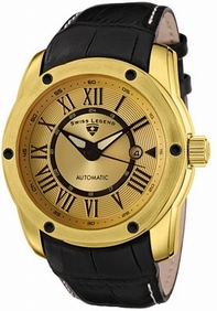 Gold Swiss Legend 10005A-YG-010 Mens Yellow Gold Watch