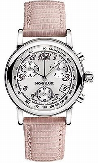 Montblanc Star Steel 101634 Silver Arabic Dial Watch