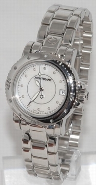 Montblanc Sports 101653 White Mother of Pearl Diamond Dial Watch