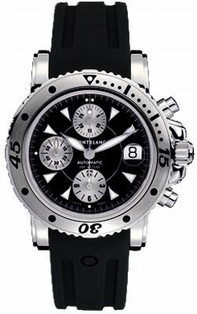 Montblanc Sports 101657 Black Baton - Silver Sub-Dials Dial Watch