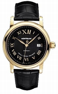 Automatic Montblanc 103093 Mens Black Guilloche Watches