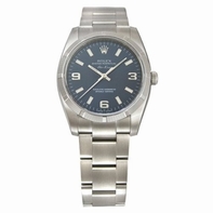 Blue Rolex 114210BLSO Mens Stainless Steel Watch