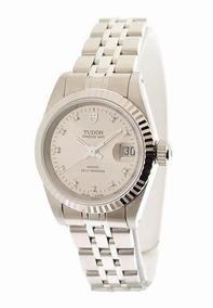 Womens Tudor Glamour Date Lady 92414 Stainless Steel Watch