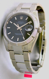 Rolex Oyster Perpetual 115210BLSO Stainless Steel Case Swiss Watch