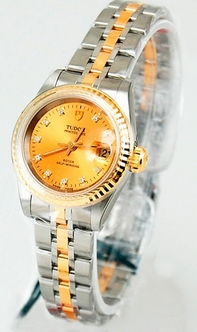 Tudor Glamour Date Lady 92413-62433 Gold Dial Watch