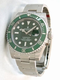 Mens Rolex Submariner 116610LV Stainless Steel Watch