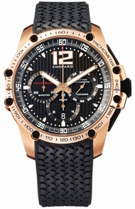 Black Chopard 161276-5001 Mens Rose Gold Watch