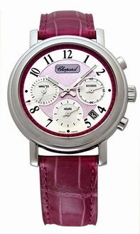 Pink Chopard 168331-3006 Womens Stainless Steel Watch