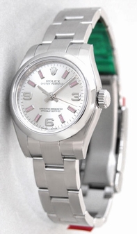 Silver Rolex 176200SAPSO Womens Stainless Steel Watch