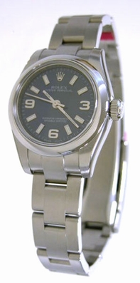 Womens Rolex Perpetual No-Date 177200BLASO Stainless Steel Watch