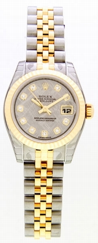 Rolex Womens 18k Gold Bezel Watch 179173MDJ