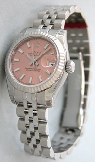 Pink Rolex 179174PSJ Womens Stainless Steel Watch