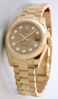 Pink Rolex 179174RDP Womens Rose Gold Watch