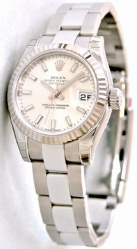 Silver Rolex 179174SSJ Womens Stainless Steel Watch