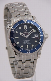 Blue Omega 2222.80 Unisex Stainless Steel Watch