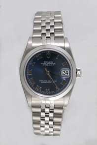 Automatic Rolex 78240 Unisex Factory Blue Roman Numeral Watches