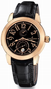 Black Ulysse Nardin 276-88/52 Womens Rose Gold Watch