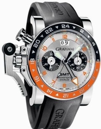 Graham 2OVASGMT.S01A.K10B Silver Watch