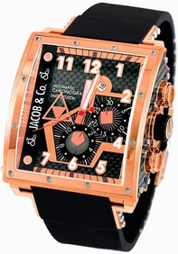 Automatic Jacob & Co. Q3RG Mens Multi-tiered (6 layer) dial, with signature Jacob &Co. geometric sub-dials and hands Watches