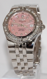 Breitling Starliner A71340 Pink Dial Watch