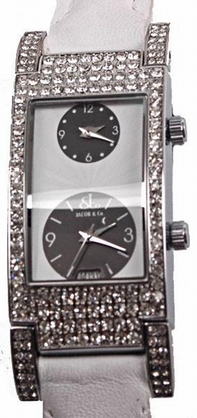 Black and White Jacob & Co. JC-A12D Womens Stainless Steel Watch