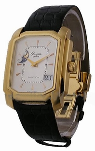 Silver Glashutte 39-43-07-05-04 Mens Gold Plated Watch