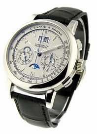 Silver A Lange Sohne 410.025 Mens White Gold Watch