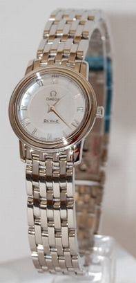 White Omega 4570.71 Womens Stainless Steel Watch