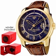 Yellow Swiss Legend 50029-YG-03L-ABR51C/W Mens Yellow Gold Watch