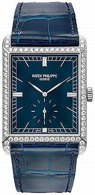 Blue Patek Philippe 5112G Mens White Gold Watch