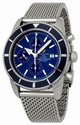 Blue Breitling A1332016-C7-144A Mens Stainless Steel Watch