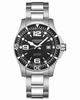 Black Longines L3.656.4.56.6 Mens Stainless Steel Watch