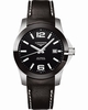 Black Longines L3.657.4.56.3 Mens Stainless Steel Watch