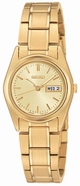 Japanese Quartz Seiko SXA122 Womens Gold Watches