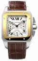 Silver Cartier W20091X7 Mens Yellow Gold Watch